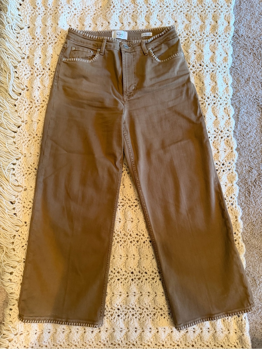 High-Rise Wide Leg Women’s Jeans - Brown